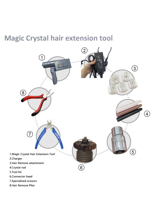 Professional Beaded Tip Crystal Hair Extension Tool Applicator for Secure Keratin, I-Tip, Micro Link Extensions for hair Salon Professional Beaded Tip Crystal Hair Extension Tool Applicator for Secure Keratin, I-Tip, Micro Link Extensions for hair Salon